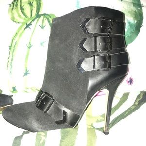 Aldo. Black Suede Booties